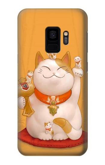 W1217 Maneki Neko Lucky Cat Case Cover Custodia e Flip Case per Samsung Galaxy S9