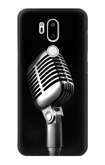 W1672 Retro Microphone Jazz Music Case Cover Custodia e Flip Case per LG G7 ThinQ