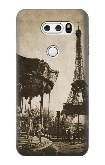 W2174 Eiffel Tower Vintage Paris Case Cover Custodia e Flip Case per LG V30, LG V30 Plus, LG V30S ThinQ, LG V35, LG V35 ThinQ