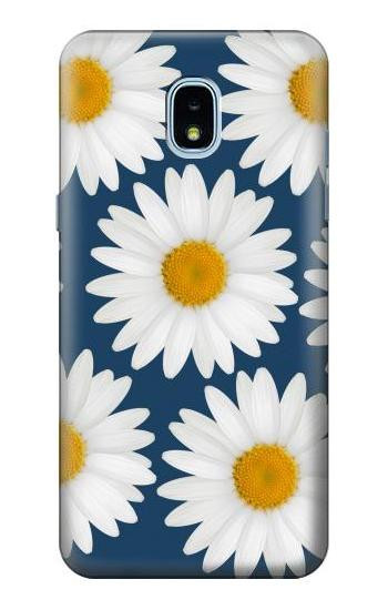W3009 Daisy Blue Case Cover Custodia e Flip Case per Samsung Galaxy J3 (2018), J3 Star, J3 V 3rd Gen, J3 Orbit, J3 Achieve, Express Prime 3, Amp Prime 3
