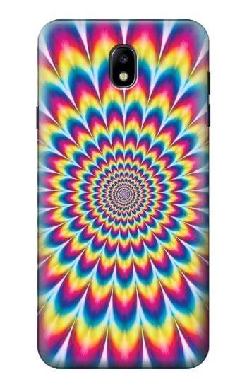 W3162 Colorful Psychedelic Case Cover Custodia e Flip Case per Samsung Galaxy J7 (2018), J7 Aero, J7 Top, J7 Aura, J7 Crown, J7 Refine, J7 Eon, J7 V 2nd Gen, J7 Star
