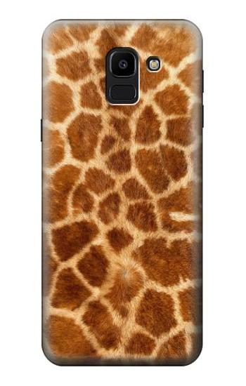 W0422 Giraffe Skin Case Cover Custodia e Flip Case per Samsung Galaxy J6 (2018)