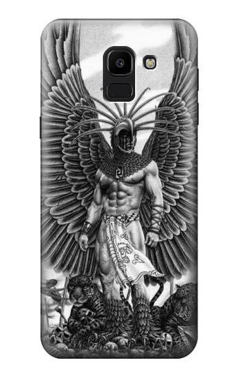 W1235 Aztec Warrior Case Cover Custodia e Flip Case per Samsung Galaxy J6 (2018)