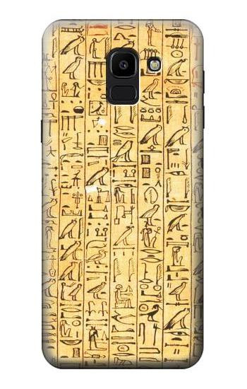 W1625 Egyptian Coffin Texts Case Cover Custodia e Flip Case per Samsung Galaxy J6 (2018)