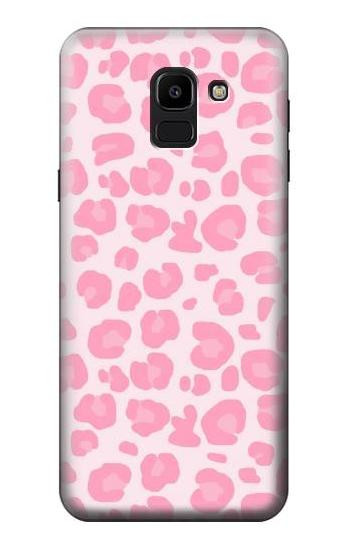 W2213 Pink Leopard Pattern Case Cover Custodia e Flip Case per Samsung Galaxy J6 (2018)
