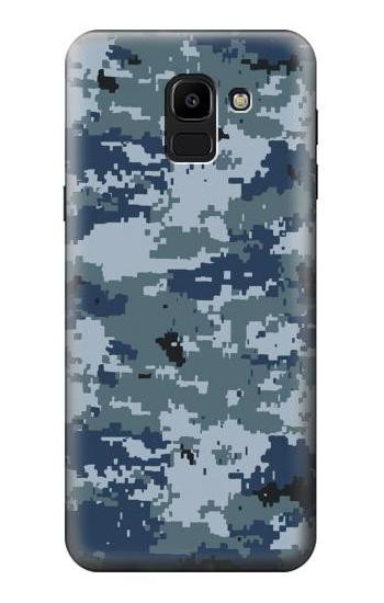 W2346 Navy Camo Camouflage Graphic Case Cover Custodia e Flip Case per Samsung Galaxy J6 (2018)