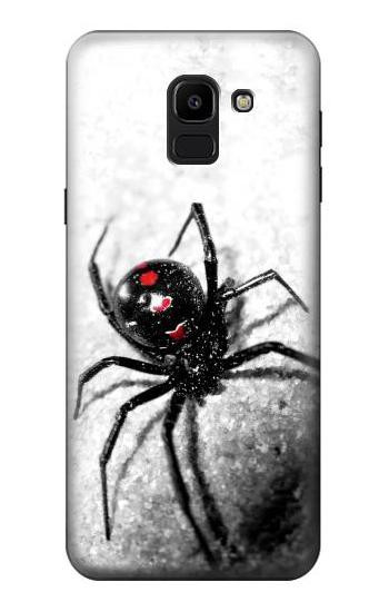 W2386 Black Widow Spider Case Cover Custodia e Flip Case per Samsung Galaxy J6 (2018)