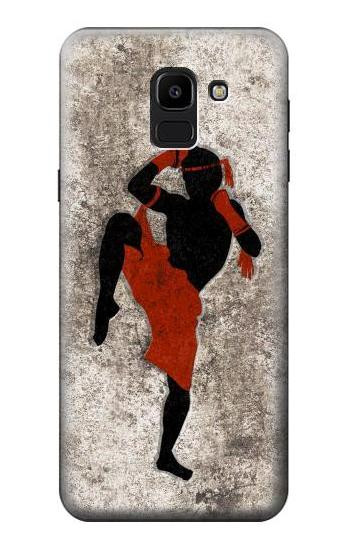 W2634 Muay Thai Kickboxing Martial Art Case Cover Custodia e Flip Case per Samsung Galaxy J6 (2018)