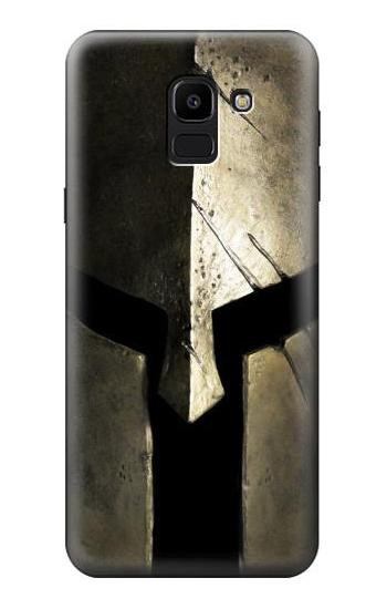 W2673 Spartan Warrior Helmet Case Cover Custodia e Flip Case per Samsung Galaxy J6 (2018)
