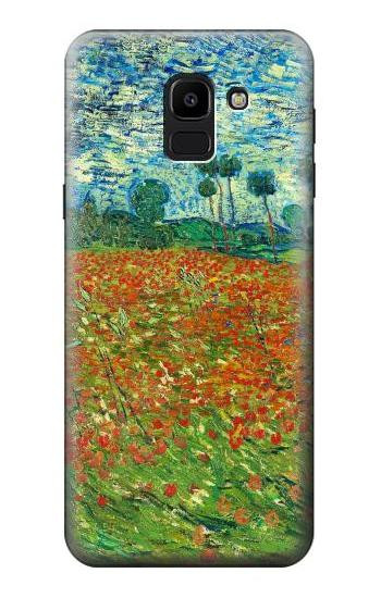 W2681 Field Of Poppies Vincent Van Gogh Case Cover Custodia e Flip Case per Samsung Galaxy J6 (2018)