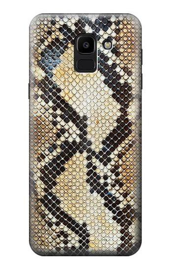 W2703 Snake Skin Texture Graphic Printed Case Cover Custodia e Flip Case per Samsung Galaxy J6 (2018)