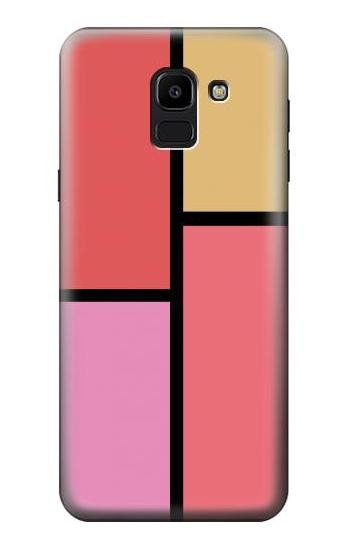 W2795 Cheek Palette Color Case Cover Custodia e Flip Case per Samsung Galaxy J6 (2018)