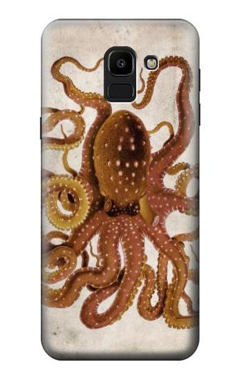 W2801 Vintage Octopus Case Cover Custodia e Flip Case per Samsung Galaxy J6 (2018)