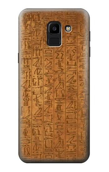 W2805 Egyptian Hierogylphics Papyrus of Ani Case Cover Custodia e Flip Case per Samsung Galaxy J6 (2018)