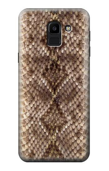 W2875 Rattle Snake Skin Graphic Printed Case Cover Custodia e Flip Case per Samsung Galaxy J6 (2018)