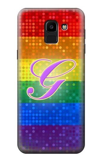 W2899 Rainbow LGBT Gay Pride Flag Case Cover Custodia e Flip Case per Samsung Galaxy J6 (2018)