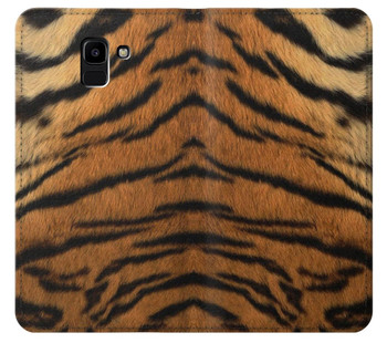 W2962 Tiger Stripes Graphic Printed Case Cover Custodia e Flip Case per Samsung Galaxy J6 (2018)