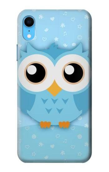 W3029 Cute Blue Owl Case Cover Custodia e Flip Case per iPhone XR
