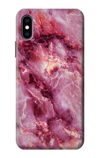 W3052 Pink Marble Graphic Printed Case Cover Custodia e Flip Case per iPhone X, iPhone XS