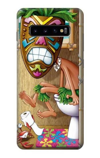 W1702 Tiki Man Toilet Case Cover Custodia e Flip Case per Samsung Galaxy S10 Plus