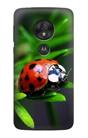 W0263 Ladybug Case Cover Custodia e Flip Case per Motorola Moto G7 Play