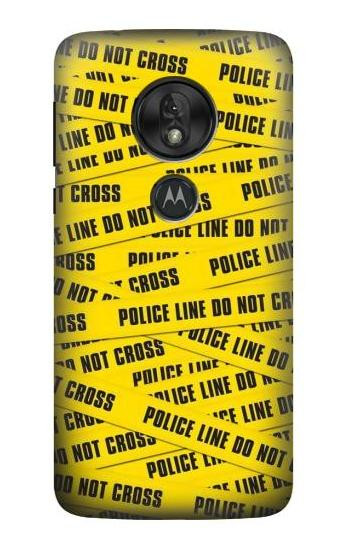 W2088 Police Line Do Not Cross Case Cover Custodia e Flip Case per Motorola Moto G7 Play
