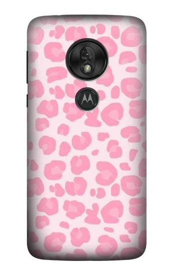 W2213 Pink Leopard Pattern Case Cover Custodia e Flip Case per Motorola Moto G7 Play