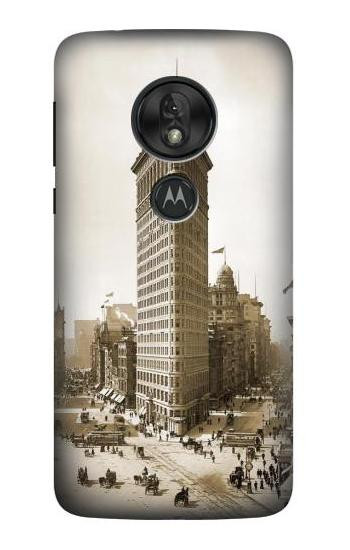 W3046 Old New York Flatiron Building Case Cover Custodia e Flip Case per Motorola Moto G7 Play