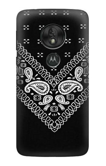 W3363 Bandana Black Pattern Case Cover Custodia e Flip Case per Motorola Moto G7 Play