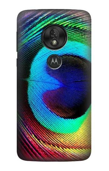 W0511 Peacock Case Cover Custodia e Flip Case per Motorola Moto G7 Power