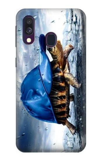 W0084 Turtle in the Rain Case Cover Custodia e Flip Case per Samsung Galaxy A40