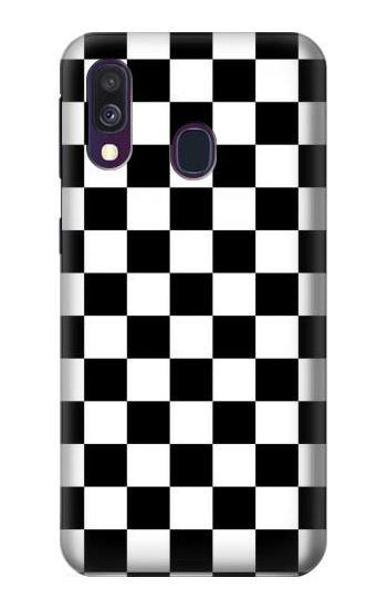 W1611 Black and White Check Chess Board Case Cover Custodia e Flip Case per Samsung Galaxy A40