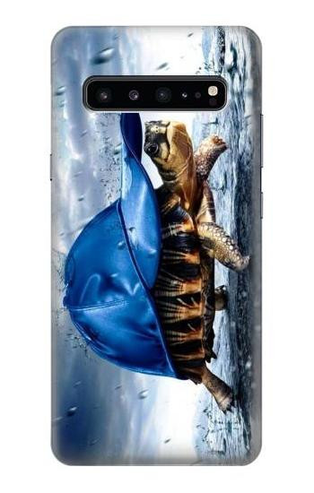 W0084 Turtle in the Rain Case Cover Custodia e Flip Case per Samsung Galaxy S10 5G