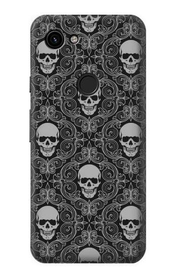 W2371 Skull Vintage Monochrome Pattern Case Cover Custodia e Flip Case per Google Pixel 3a