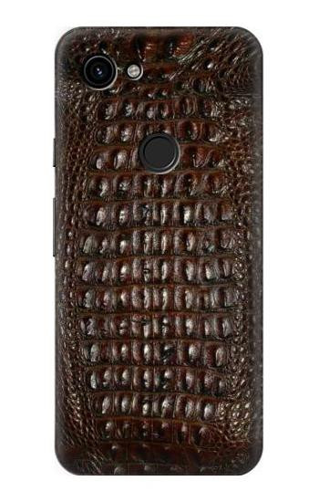 W2850 Brown Skin Alligator Graphic Printed Case Cover Custodia e Flip Case per Google Pixel 3a