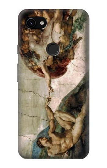 W0179 Michelangelo Creation of Adam Case Cover Custodia e Flip Case per Google Pixel 3a XL