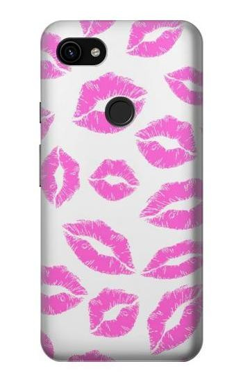 W2214 Pink Lips Kisses Case Cover Custodia e Flip Case per Google Pixel 3a XL