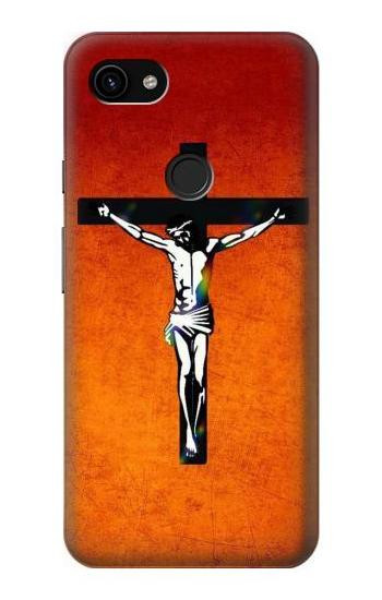 W2421 Jesus Christ On The Cross Case Cover Custodia e Flip Case per Google Pixel 3a XL