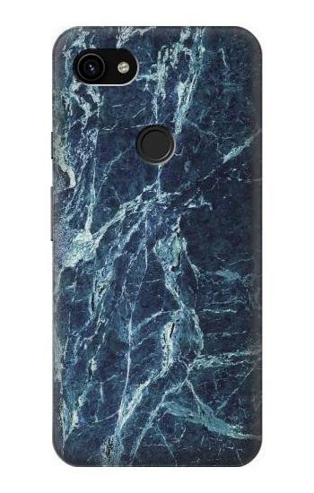W2799 Light Blue Marble Stone Graphic Printed Case Cover Custodia e Flip Case per Google Pixel 3a XL