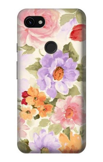W3035 Sweet Flower Painting Case Cover Custodia e Flip Case per Google Pixel 3a XL