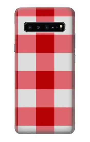 W3535 Red Gingham Case Cover Custodia e Flip Case per Samsung Galaxy S10 5G