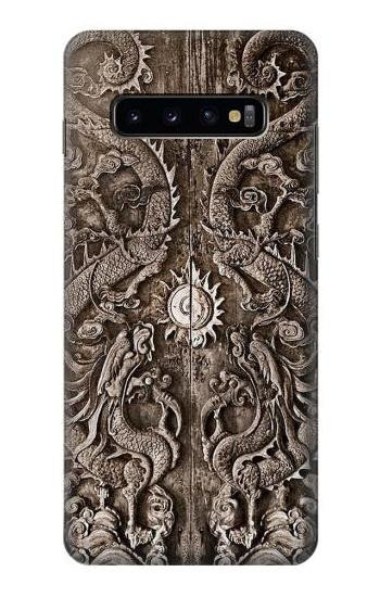 W3395 Dragon Door Case Cover Custodia e Flip Case per Samsung Galaxy S10 Plus