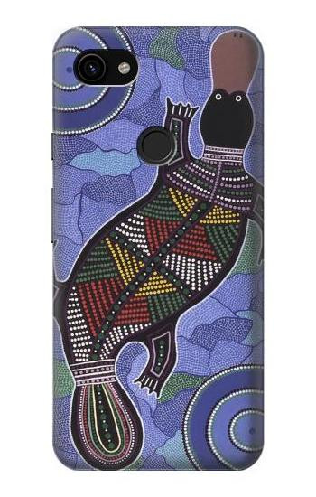W3387 Platypus Australian Aboriginal Art Case Cover Custodia e Flip Case per Google Pixel 3a XL