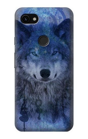 W3410 Wolf Dream Catcher Case Cover Custodia e Flip Case per Google Pixel 3a XL