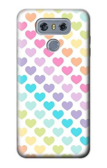 W3499 Colorful Heart Pattern Case Cover Custodia e Flip Case per LG G6