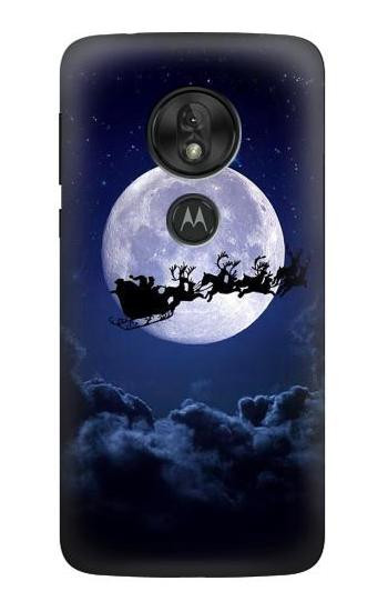 W3508 Xmas Santa Moon Case Cover Custodia e Flip Case per Motorola Moto G7 Power