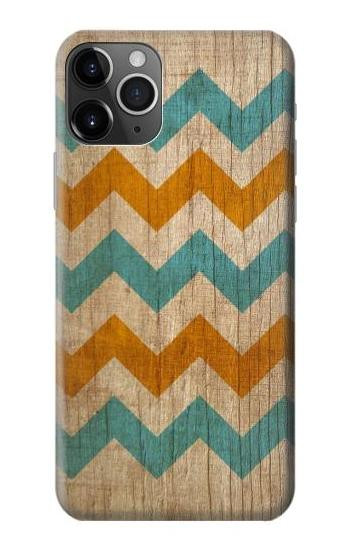 W3033 Vintage Wood Chevron Graphic Printed Case Cover Custodia e Flip Case per iPhone 11 Pro