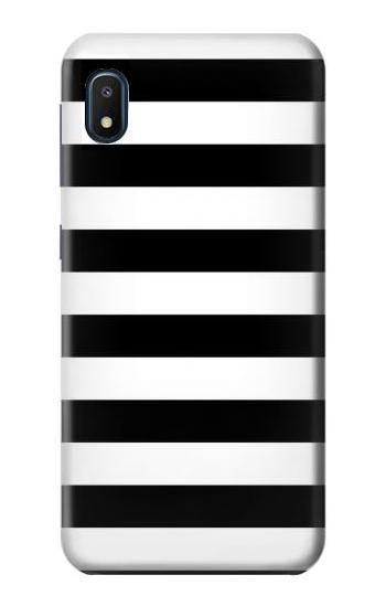W1596 Black and White Striped Case Cover Custodia e Flip Case per Samsung Galaxy A10e