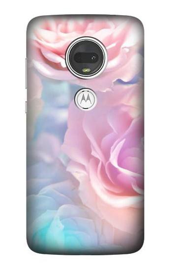W3050 Vintage Pastel Flowers Case Cover Custodia e Flip Case per Motorola Moto G7, Moto G7 Plus