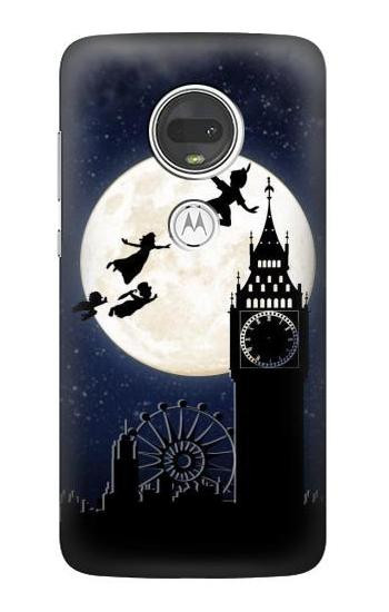 W3249 Peter Pan Fly Full Moon Night Case Cover Custodia e Flip Case per Motorola Moto G7, Moto G7 Plus